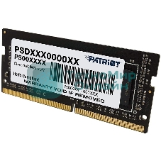 Оперативная память Patriot Signature, DDR4, 16GB (1x16 GB), 3200 MHz, CL22, SO-DIMM