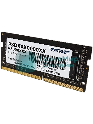 Оперативная память Patriot Signature, DDR4, 16GB (1x16 GB), 3200 MHz, CL22, SO-DIMM