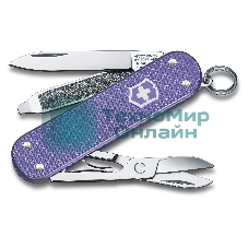 Нож перочинный Victorinox Classic Electric Lavender (0.6221.223G) 58мм 7 функций карт.коробка
