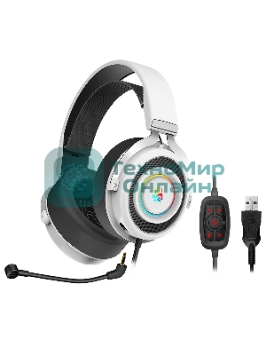 Гарнитура Bloody G535 белый/серебристый, проводная, подсветка