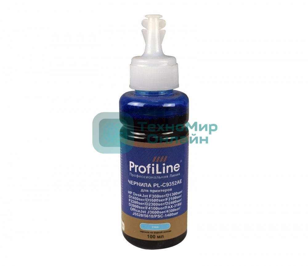 Чернила ProfiLine 22 (9352) для принтеров HP DJ 3920/3940/PSC1410 Cyan 100 мл водн
