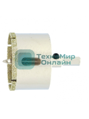 Сверло по керамической плитке и стеклу Сибртех, 45 х 55 мм, 6 гр.хв-к, с центр. сверлом