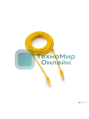 Патч-корд медный UTP Cablexpert PP10-7.5M/Y cat.5, 7.5м, литой, многожильный, желтый
