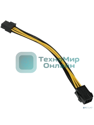 Кабель питания PCIe Cablexpert CC-PSU-68-20CM, PCIe 6pin(M)/PCIe 8pin(F), 20 см, пакет