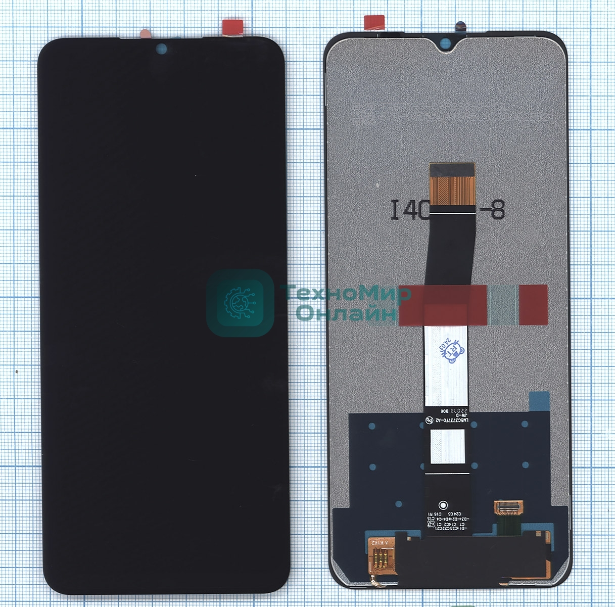 Дисплей (модуль) для Xiaomi Redmi 10C, Poco C40 сборе с тачскрином черный