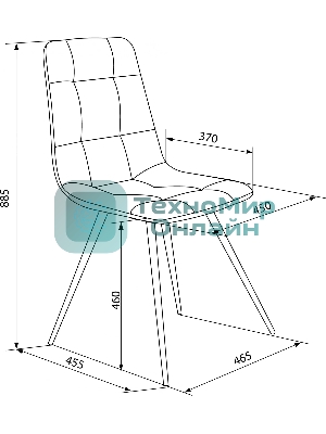 Стул для дома Бюрократ CH-K1 т.серый Holland 18 металл черный на ножках