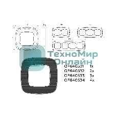 Рамка OMEGA Coint (Черный Стекло органическое/Сталь) 3-ая OF640533