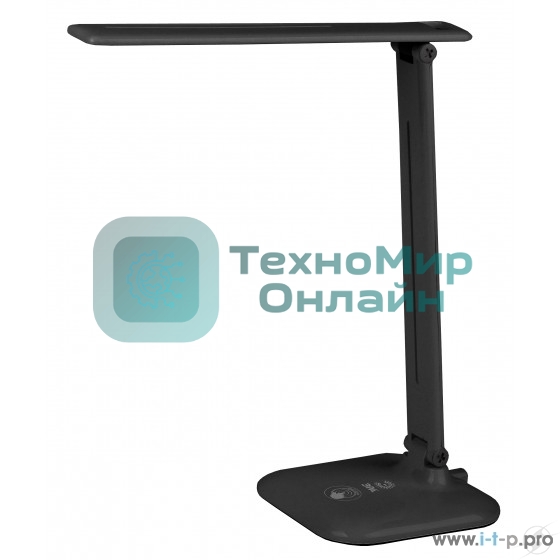 Настольный светодиодный светильник ЭРА NLED-462-10W-BK черный складной, 3 ступенчатый диммер яркости, цвет. темп. 3000К