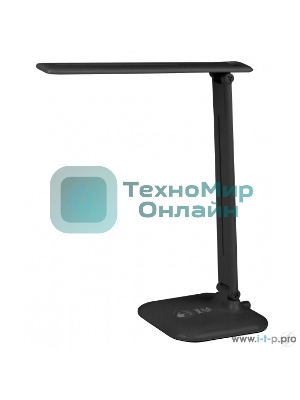 Настольный светодиодный светильник ЭРА NLED-462-10W-BK черный складной, 3 ступенчатый диммер яркости, цвет. темп. 3000К