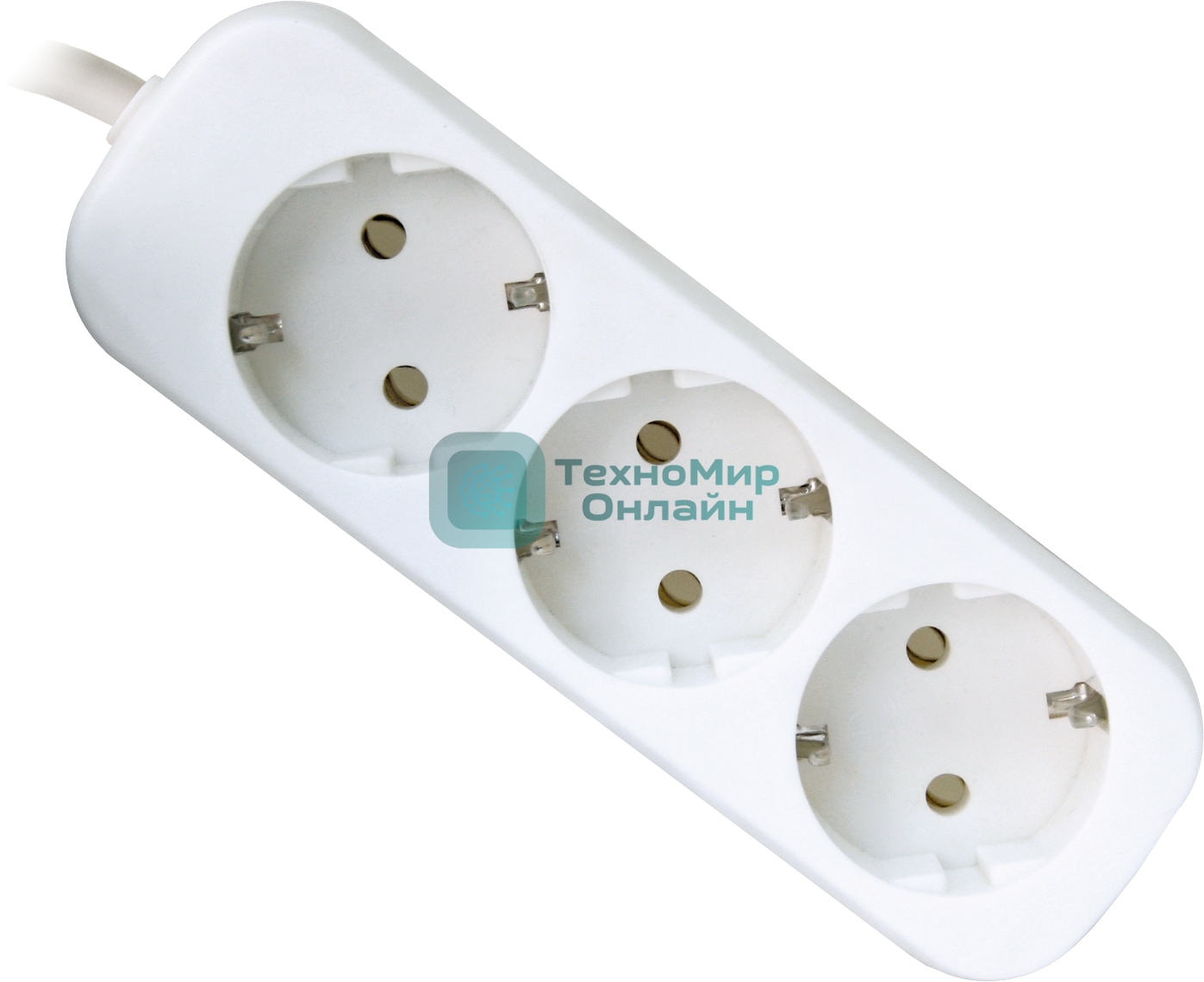 Удлинитель Defender E350 белый 5.0 м, 3 розетки 