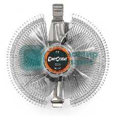 Кулер для процессора ExeGate EE90 серебристый, 90 мм, алюминий, 2200 об/мин, 22 дБ, 3 pin, 75 Вт, 45 мм