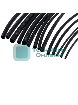 Термоусаживаемые трубки Rexant STANDARD 2:1 (Набор 18шт.)