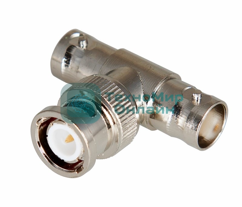 Переход штекер Rexant BNC - гнездо BNC x 2 (тройник)