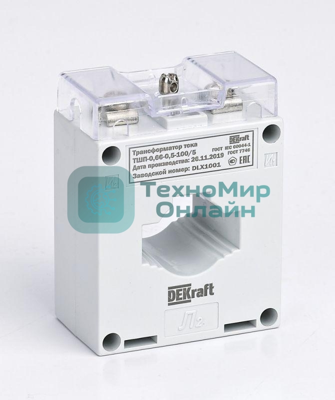 Трансформатор тока ТШП-0.66 0.5 250/5 5В.А D30мм SchE 50137DEK