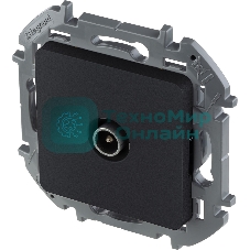 Розетка телевизионная проходная 14 дБ 5-862 мГц антрацит