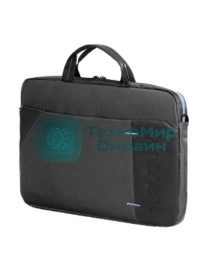 Сумка для ноутбука Сумка Continent CC-205Gb,(нейлон, серый, с голубой отстрочкой, 15,6'')