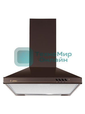 Вытяжка каминная Gefest ВО 11 К47 коричневый, 50 см, 300 куб. м/ч, 75 дБ