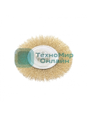 Щетка Matrix для УШМ, 125 мм, М14, плоская, латунированная витая проволока