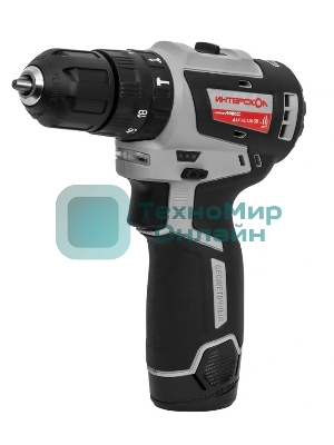 Дрель-шуруповерт ИНТЕРСКОЛ ДАУ-10/12В 38 МиниМАКС, 12 В, 2,5 Ач, 38 Нм, бесщеточный