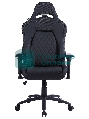 Кресло Cactus CS-CHR-130-M черный, экокожа, подголовник