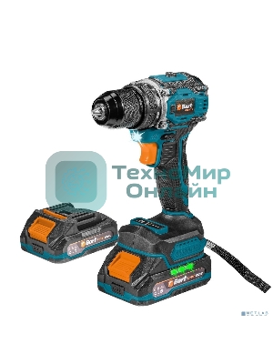 Дрель-шуруповерт Bort BAB-21S, 18 В, 2 Ач, 50 Нм, бесщеточный