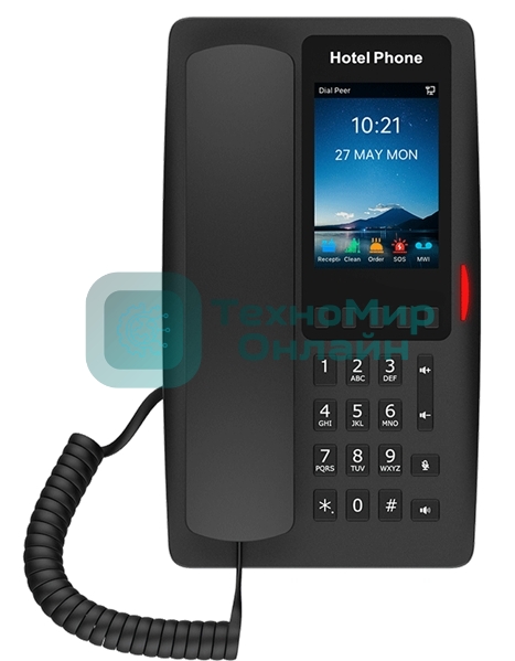 Гостиничный IP-телефон Fanvil H6W WIFI Hotel Phone HD voice 2 SIP Lines 5 Prograммable Keys 1 USB port for charging 3.5