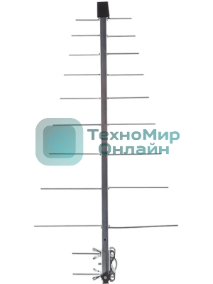 Антенна телевизионная Denn DAE603 25дБ активная черный каб.:8.5м