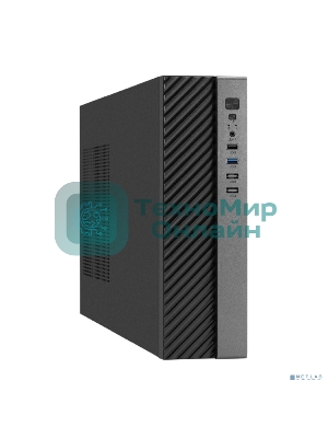 Компьютерный корпус Desktop ExeGate MI-302U (mATX/mini-ITX, без БП, 1хUSB+1хUSB 3.0, HD аудио, черный)