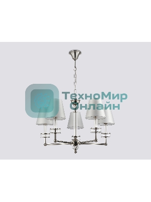 Люстра Ambrella light LH71001/5 BN/WH никель/белый E14*5 max 40W D670*1130