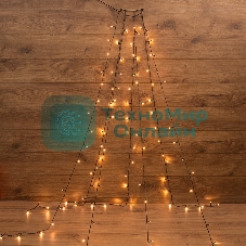 Елочная гирлянда с кольцом Neon-night 7 нитей по 1,8 метра, цвет диодов теплый белый, не соединяется