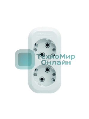 Колодка удлинителя 2-м АВС-пл. с заземл. UNIVersal E302