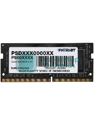 Оперативная память Patriot Signature, DDR4, 8GB (1x8 GB), 3200 MHz, CL22, SO-DIMM