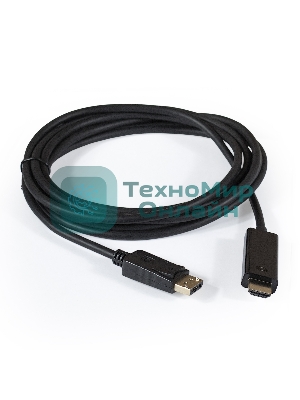 Кабель ExeGate EX284917RUS DisplayPort-HDMI ExeGate EX-CC-DP-HDMI-3.0 (20M/19M, 3м, экран)