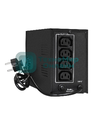 Источник бесперебойного питания ExeGate EX292773RUS Power Back BNB-800.LED.AVR.4C13 800VA/480W, LED, AVR, 4*C13, металлический корпус, черный