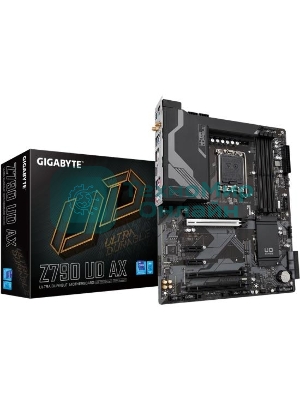 Материнская плата Gigabyte Z790 UD AX (V1.1/V1.2), LGA 1700, Intel Z790, 4xDDR5, 6xSATA, 3xM.2, 1xPCIe 5.0 x16, 1xPCIe 4.0 x4, 1xPCIe 3.0 x1, 1xHDMI, 1xDP, 1x 2.5Gb LAN, 4xUSB-A 2.0, 4xUSB-A 3.2 Gen 1, 1xUSB-A 3.2 Gen 2, 1xUSB-C 3.2 Gen 2x2, 7.1, ATX