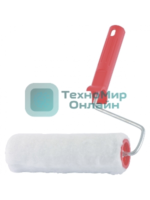 Валик Сибртех Искусственный мех, в сборе, 150 мм, D 48 мм, D ручки 6 мм, крепление шплинтом