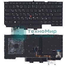 Клавиатура для ноутбука Lenovo ThinkPad X1 carbon Gen 5 2017 черная с подсветкой