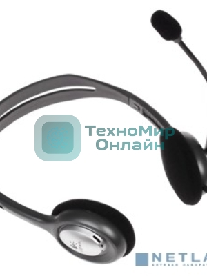 Гарнитура Logitech H111 чёрный, проводная, 3.5 мм