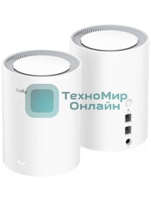 Бесшовный Mesh роутер Cudy M1800 (M1800 2-PACK) AX1800 10/100/1000BASE-TX/Wi-Fi белый (упак.:2шт)