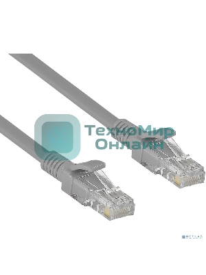 Коммутационный шнур ExeGate EX258663RUS Патч-корд UTP кат.5e, 0.3м ExeGate серый