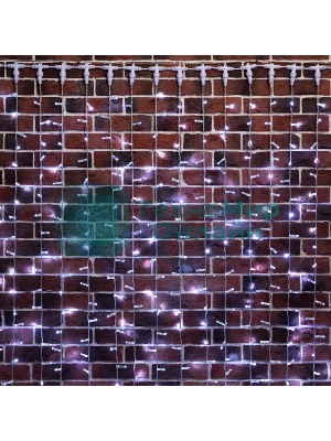Гирлянда Neon-night Занавес 2х9м 1200 LED белый прозрачный ПВХ IP65 эффект мерцания 230В соединяется, нужен блок