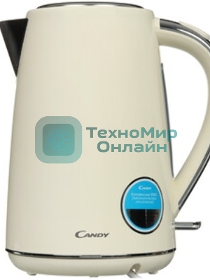 Чайник электрический Candy CK-205 1.7л. 2200Вт слоновая кость корпус: нерж.сталь