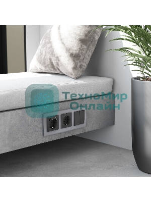 Рамка на 3 поста Senso (серебряный, стекло soft-touch) W0033106
