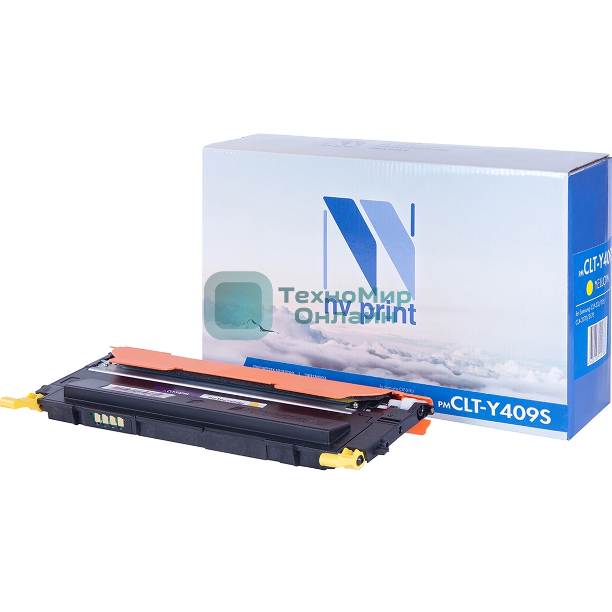 Картридж лазерный NVPrint совместимый Samsung CLT-Y409S Yellow для CLP-310/310N/315 (1000k)