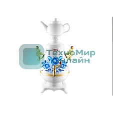 Самовар Centek СТ-0092 A (белый+рисунок+золото), 4.0л, 2300Вт, поддерж.t + LED индикатор, керам зав.