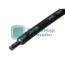 Трубка термоусадочная Rexant 18.0/6.0 1м с клеев. подсл. черный