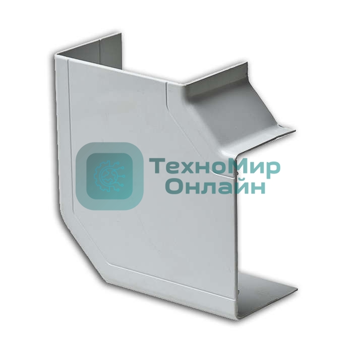 Угол плоский (поворот на 90град.) 100х60 бел. Рувинил ПВР-100х60