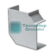 Угол плоский (поворот на 90град.) 100х60 бел. Рувинил ПВР-100х60