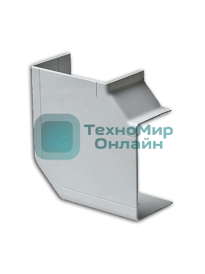 Угол плоский (поворот на 90град.) 100х60 бел. Рувинил ПВР-100х60