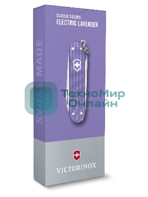 Нож перочинный Victorinox Classic Electric Lavender (0.6221.223G) 58мм 7 функций карт.коробка